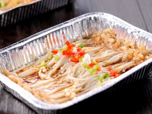 吉阳镇锡纸烤金针菇